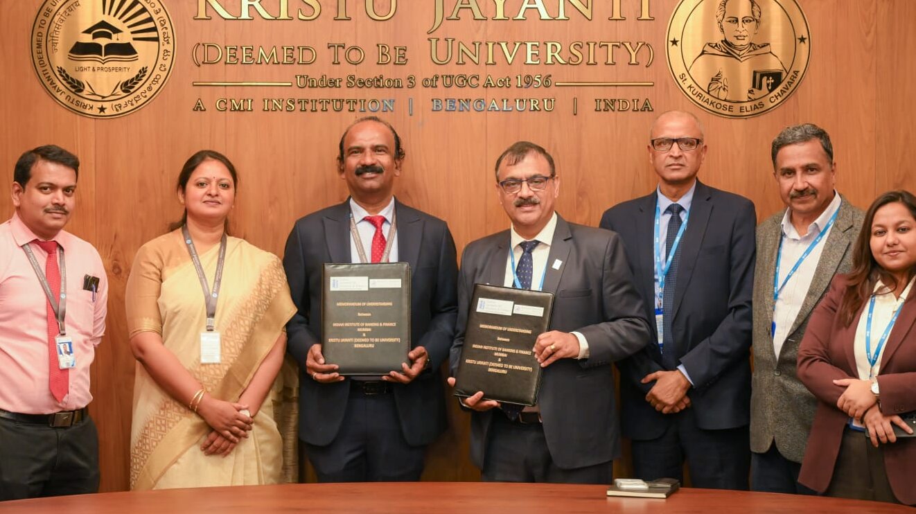 MoU Exchange with Kristu Jayanti (Deemed to be University), Bengaluru and IIBF
